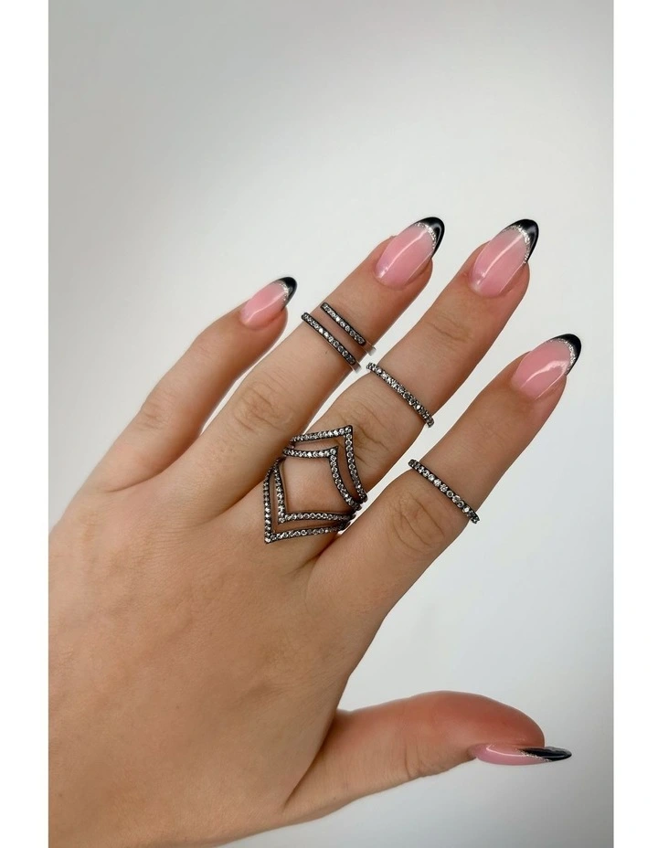 Shine Ring With Diamonds in Multi image 2