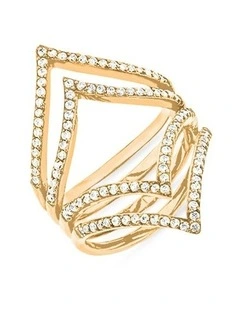 Shine Ring With Diamonds in Gold