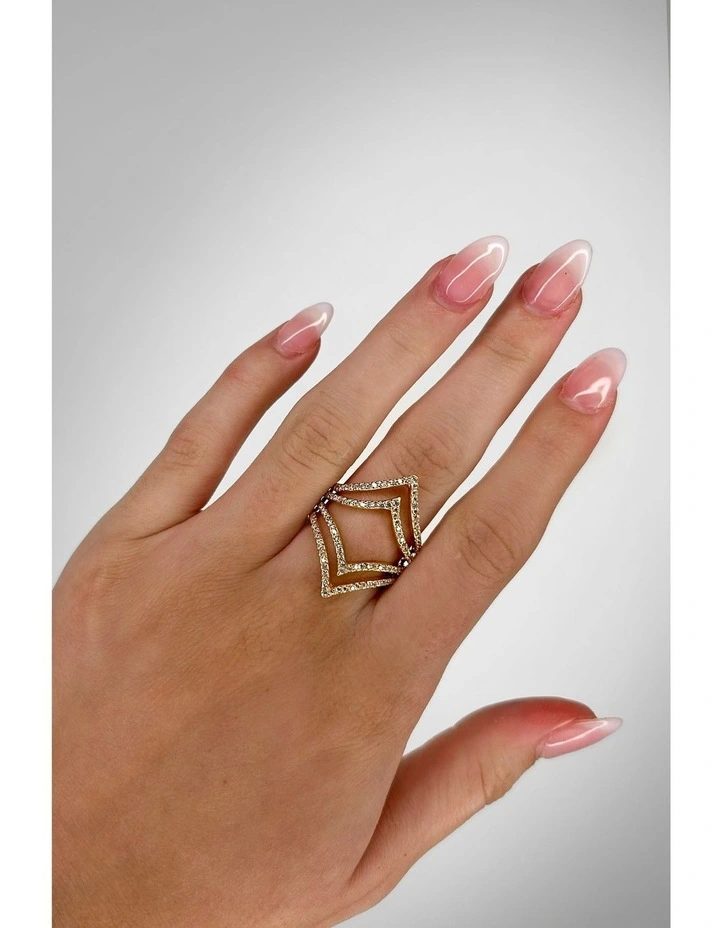 Shine Ring With Diamonds in Gold image 2