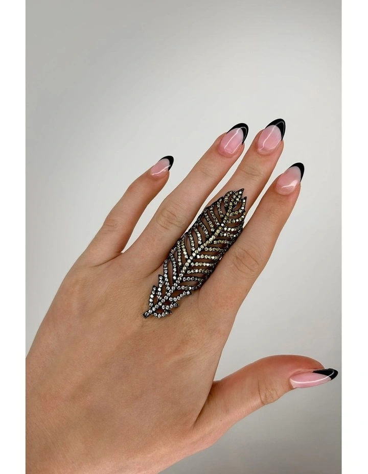 Freedom Ring With Diamonds in Multi image 2