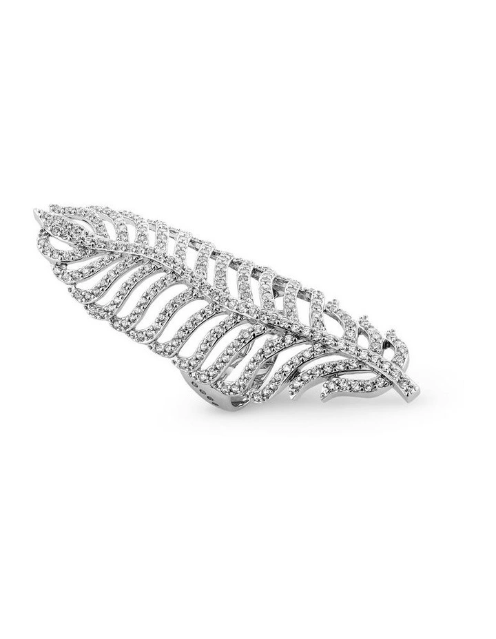 Freedom Ring With Diamonds in Silver image 1