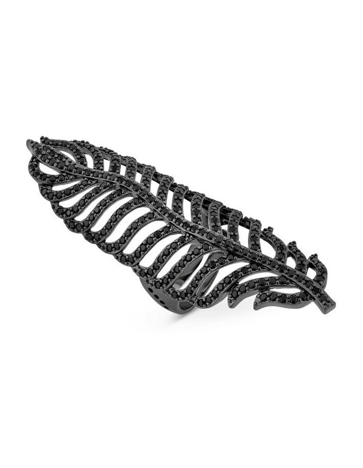 Freedom Ring With Diamonds in Black image 1