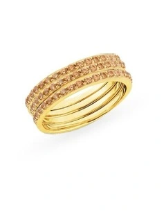 Movement Ring With Diamonds in Gold