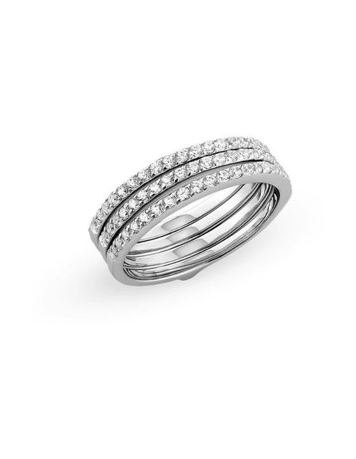 Movement Ring 3 With Diamonds in Silver image 1