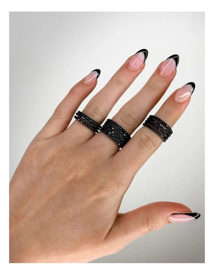 Movement Ring 3 With Diamonds in Silver image 2