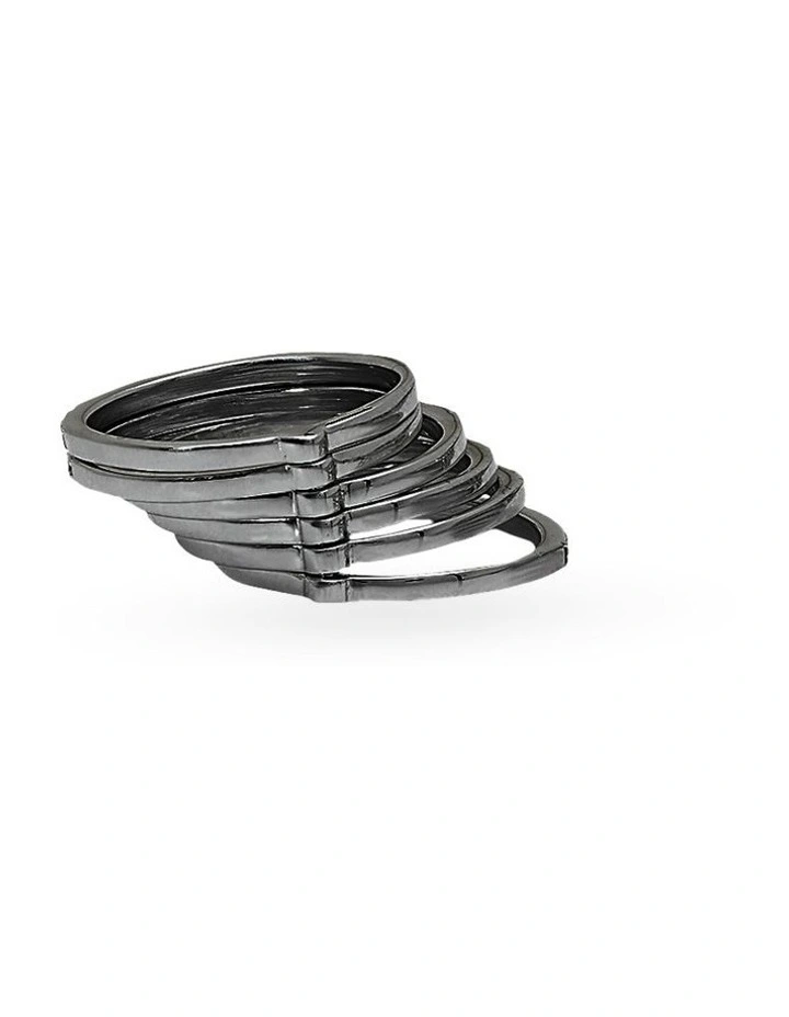 Movement Ring With Diamonds in Black image 2