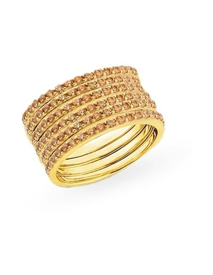 Movement Ring With Diamonds in Gold image 1