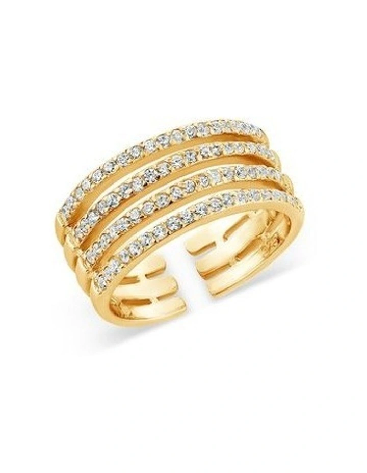 Caged Midi Ring in Gold image 1