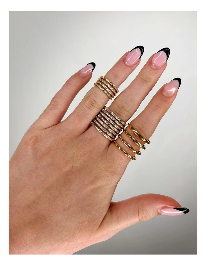 Caged Midi Ring in Silver image 2