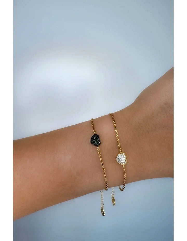 Heart Bracelet in Gold image 2