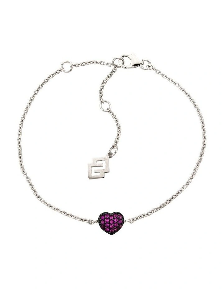 Heart Bracelet in Silver image 1