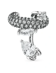 Uncontained Ear Cuff in Silver