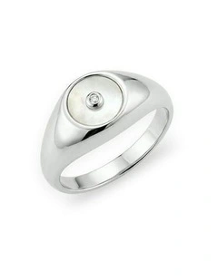 Minx Shell Signet Ring in Silver