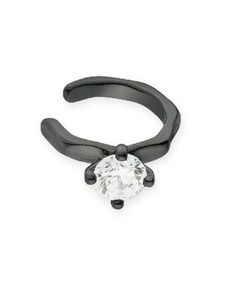Suspension Solitaire Cuff in Black image 1