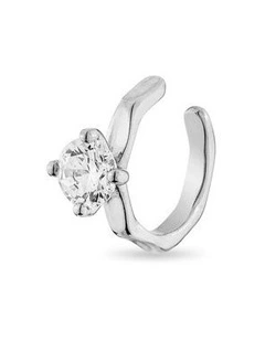 Suspension Solitaire Cuff in Silver