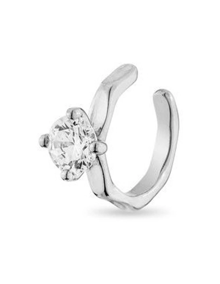 Suspension Solitaire Cuff in Silver image 1