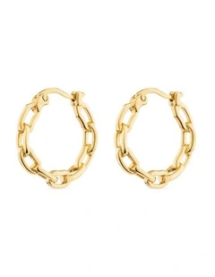 XSChain Hoop Earrings in Gold