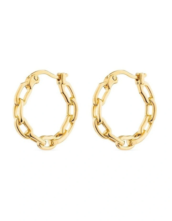 XSChain Hoop Earrings in Gold image 1
