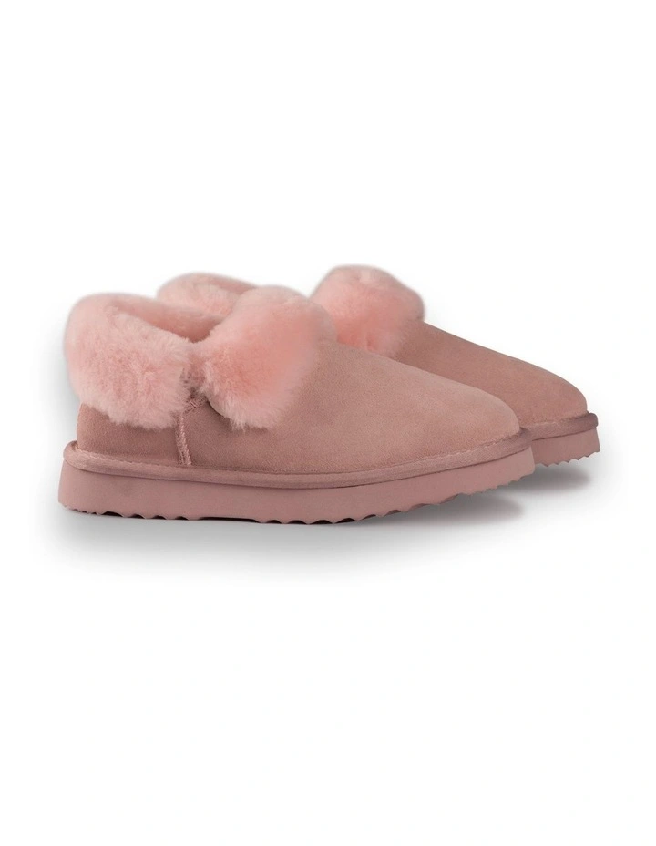 Ankle Wool Slipper in Pink image 2