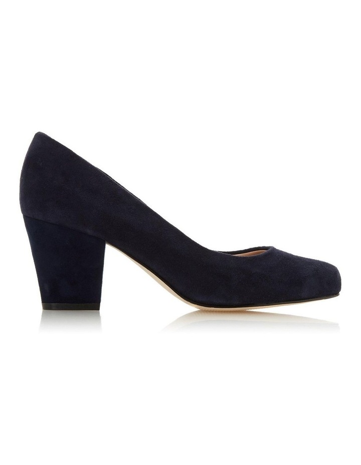 navy blue round toe pumps