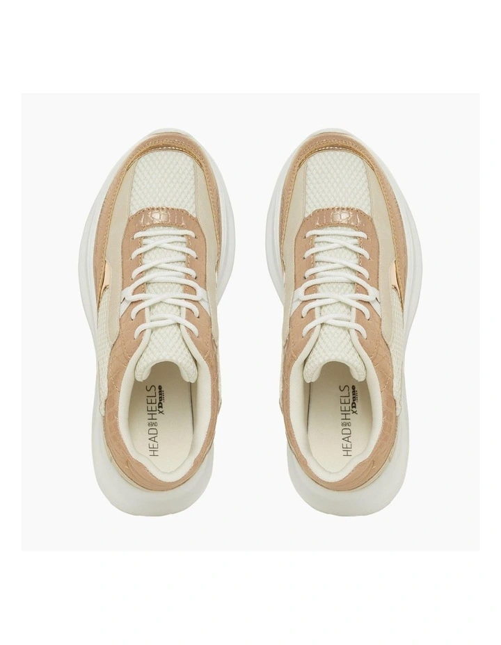 dune rose gold trainers