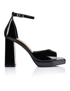 Pascale Patent Platform Heels in Black