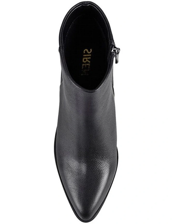 Ria Ankle Leather Boots in Black image 5