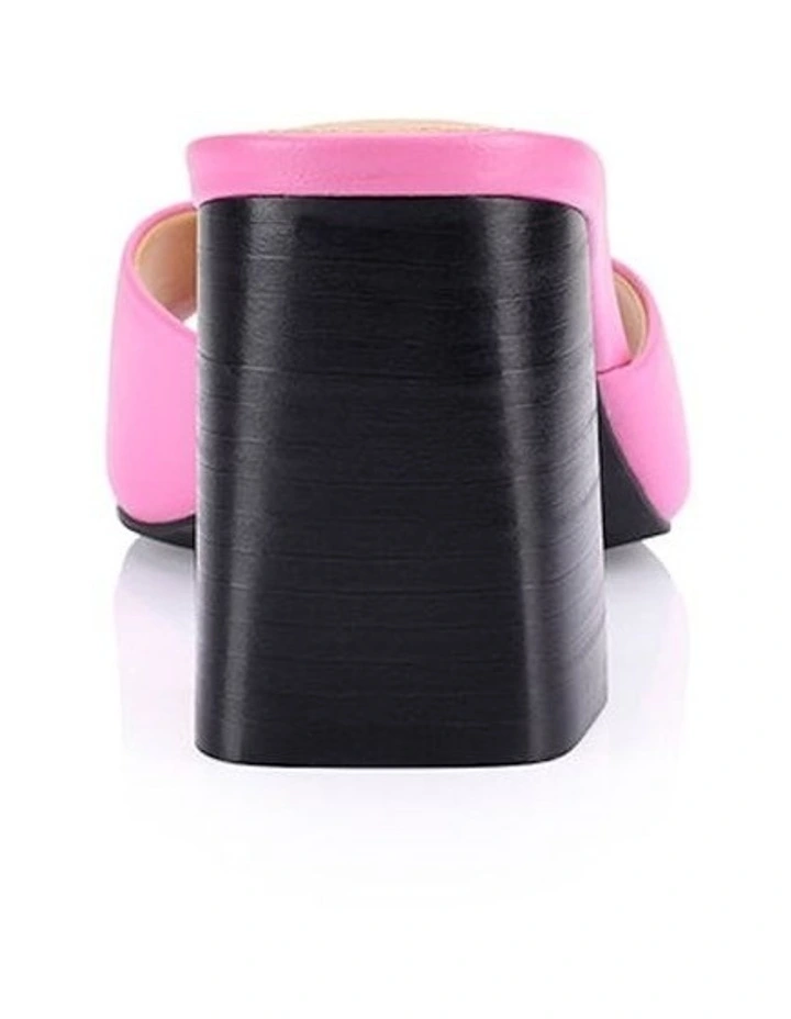 Stop Heeled Mules Leather in Rose image 5