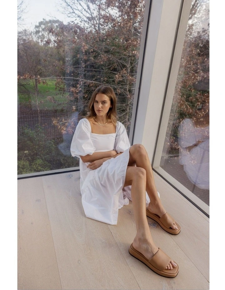 Morris Flatform Sandals in Soft Tan image 2