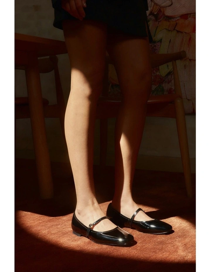 Rey Mary Jane Ballet in Black Patent image 2
