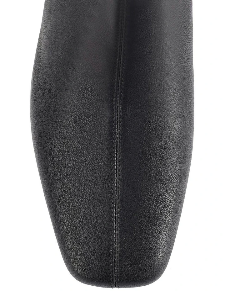 JoJo Block Heel Ankle Boots in Black image 4