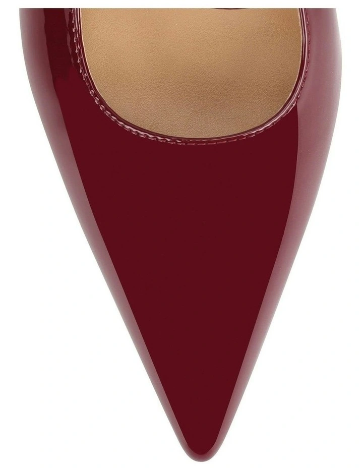 York Slingback Heel in Wine Patent Leather image 3