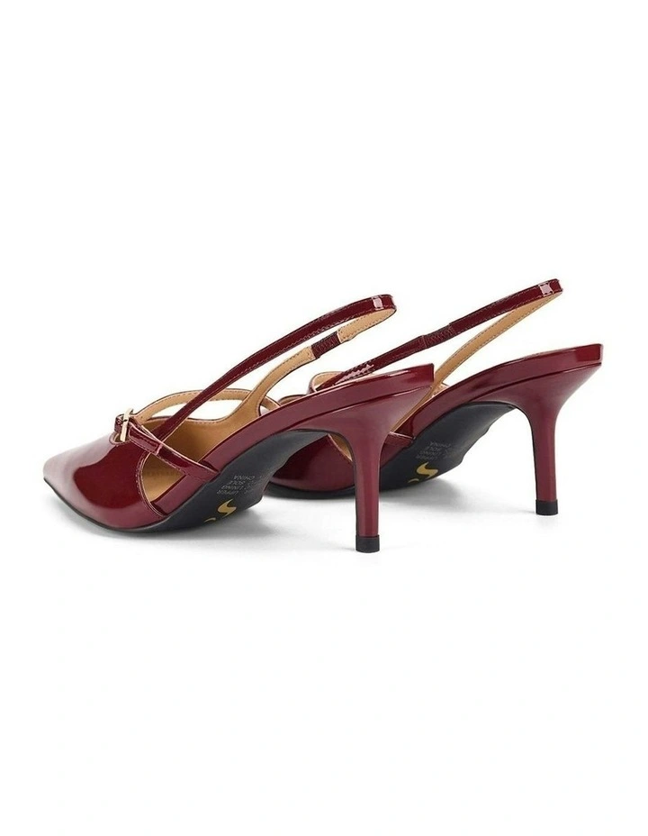 York Slingback Heel in Wine Patent Leather image 4