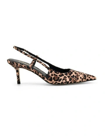 Yohana Heeled Slingback in Brown Multi
