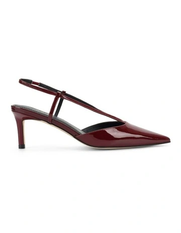 Dreamer Slingback Kitten Heels in Wine
