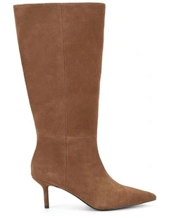 Yonita Long Boots in Tobacco Brown Suede