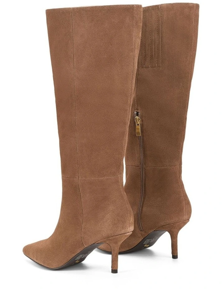 Yonita Long Boots in Tobacco Brown Suede image 3