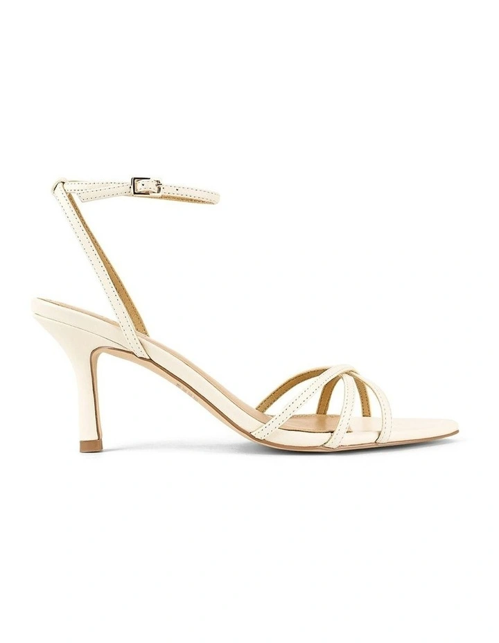 Madison Point Toe Strappy Heel in Chalk White image 1