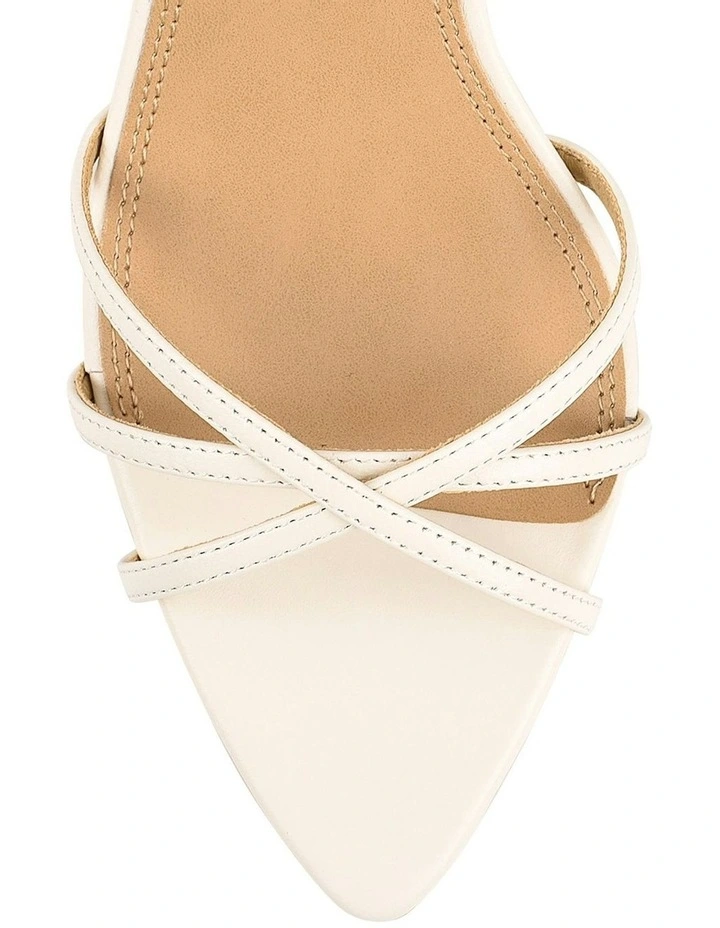 Madison Point Toe Strappy Heel in Chalk White image 4