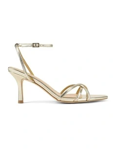 Madison Point Toe Strappy Heels in Gold