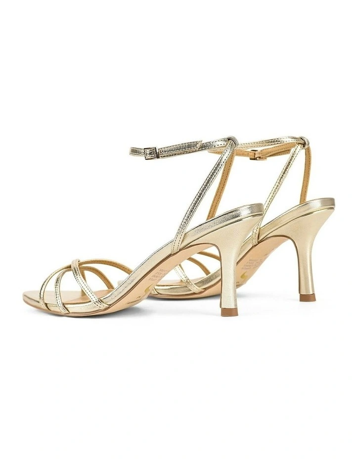 Madison Point Toe Strappy Heels in Gold image 3