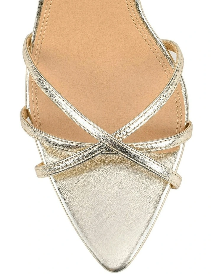Madison Point Toe Strappy Heels in Gold image 4