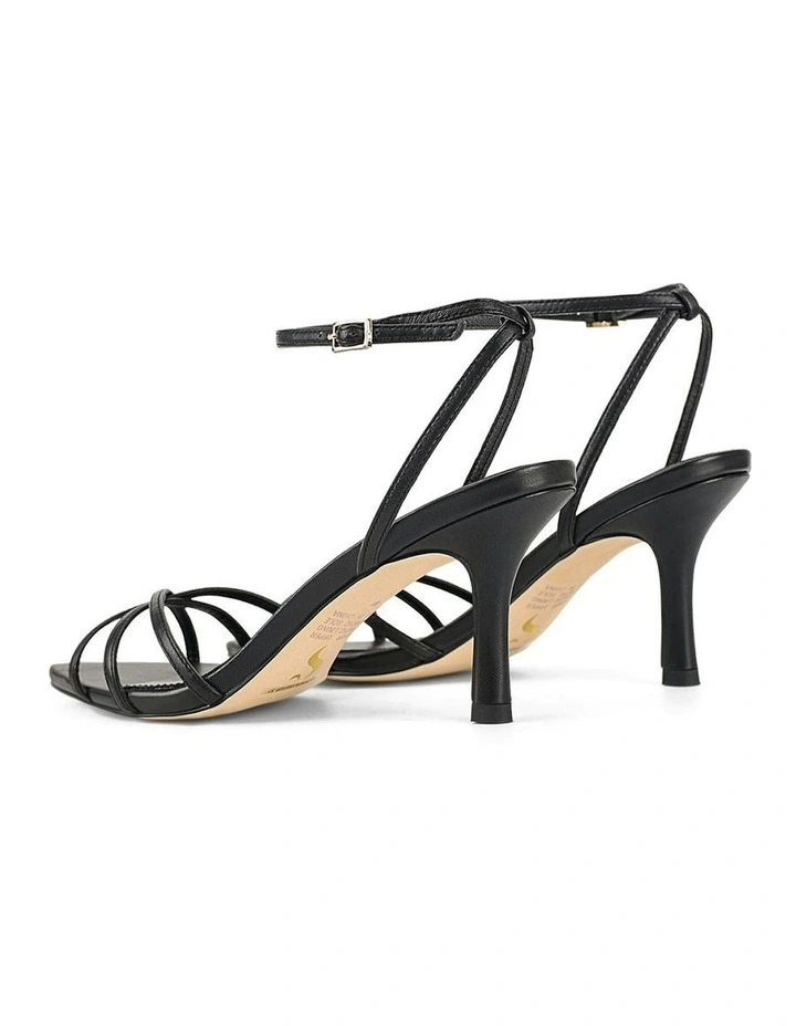 Madison Point Toe Strappy Heel in Black image 3