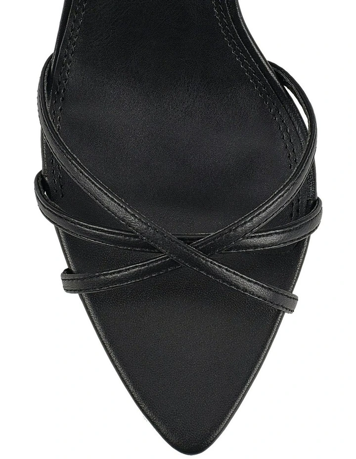 Madison Point Toe Strappy Heel in Black image 4