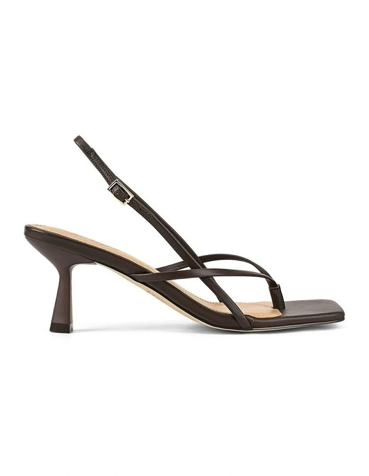Santorini Strappy Thong Sandal in Chocolate image 1