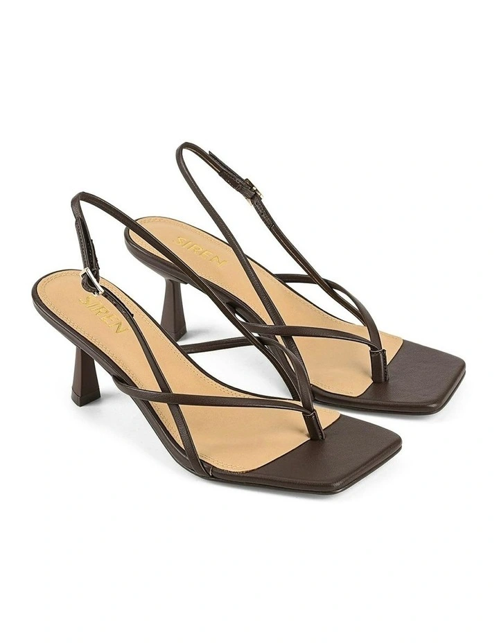 Santorini Strappy Thong Sandal in Chocolate image 2