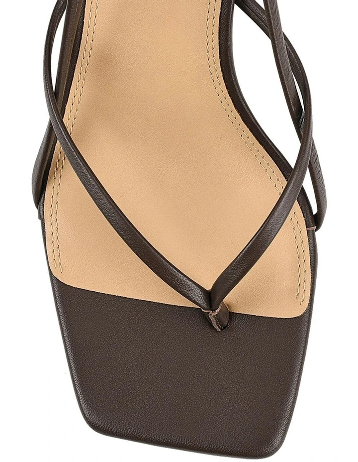 Santorini Strappy Thong Sandal in Chocolate image 4