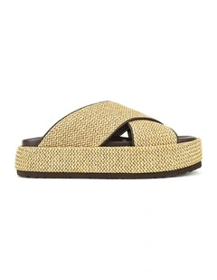 April Flatform Sandals in Brown
