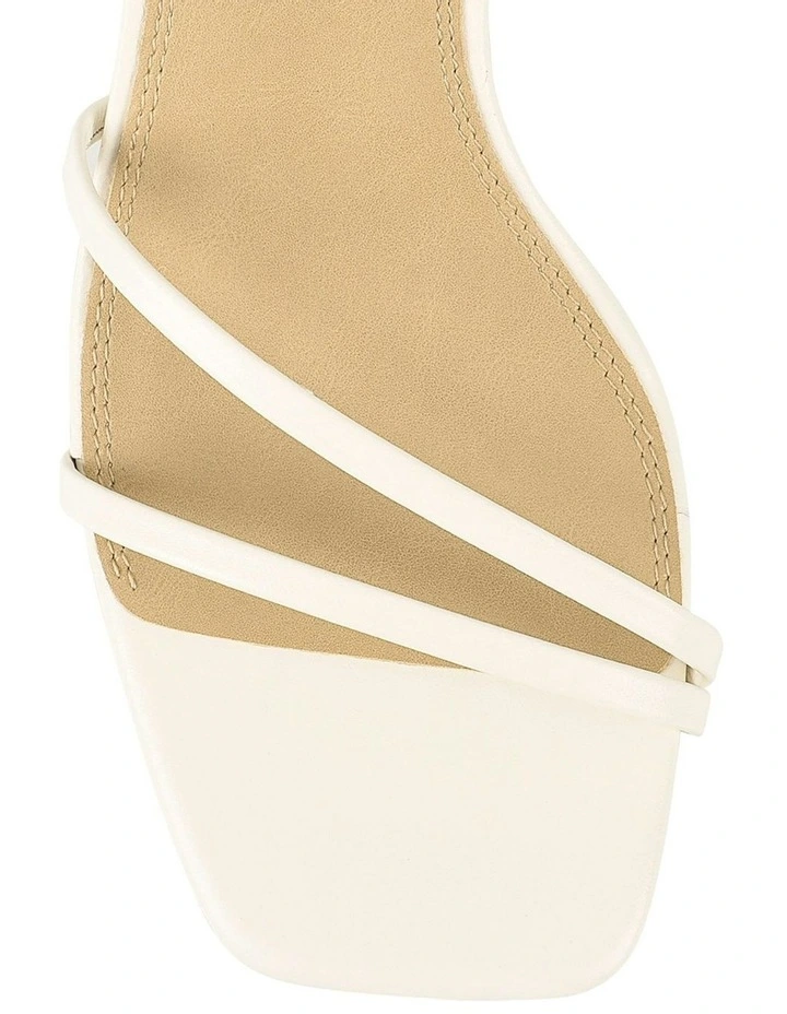 Saffron Strappy Heels in Chalk White Leather image 4