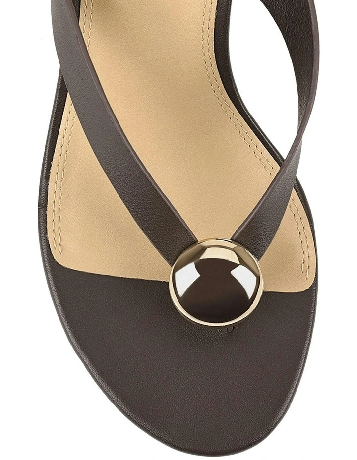 Chloe Thong Wedges in Chocolate Brown Leather image 4